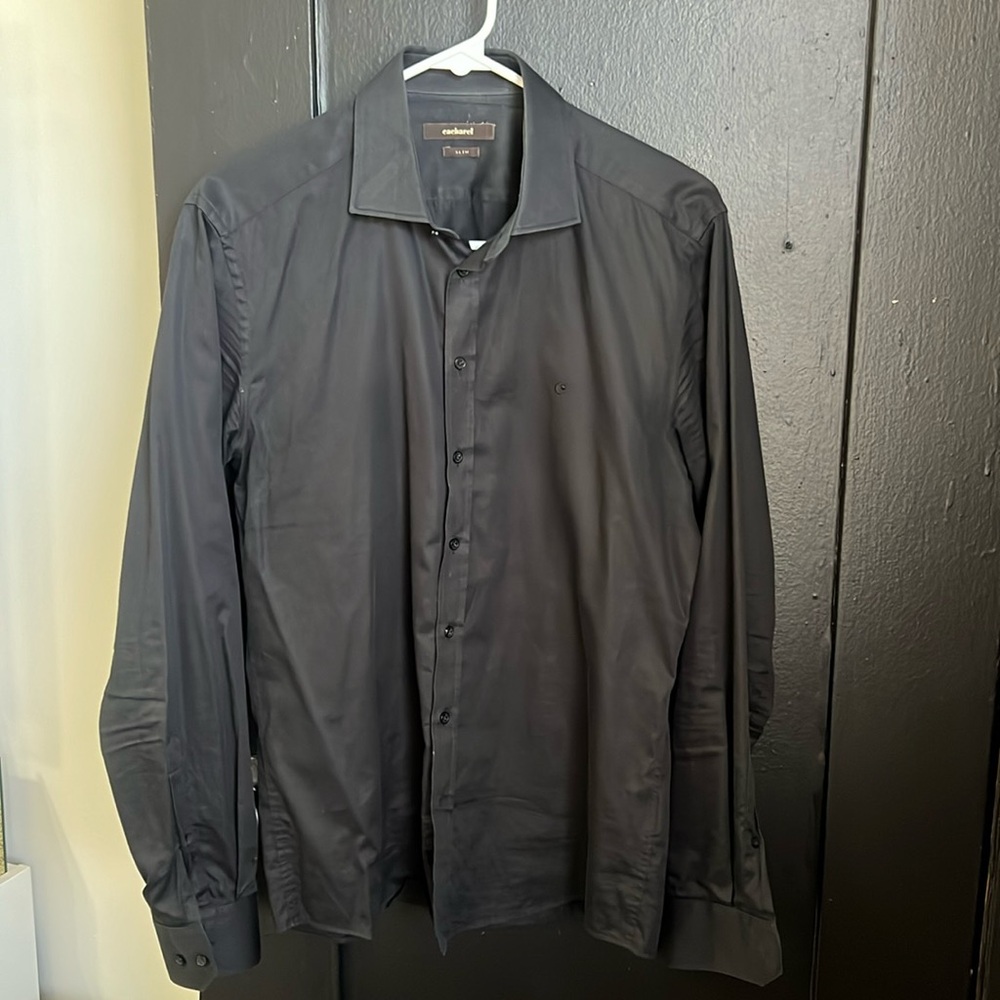 Black button down shirt